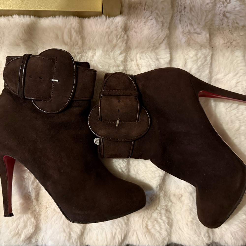 Brown Suede Women's Ankle Boots
